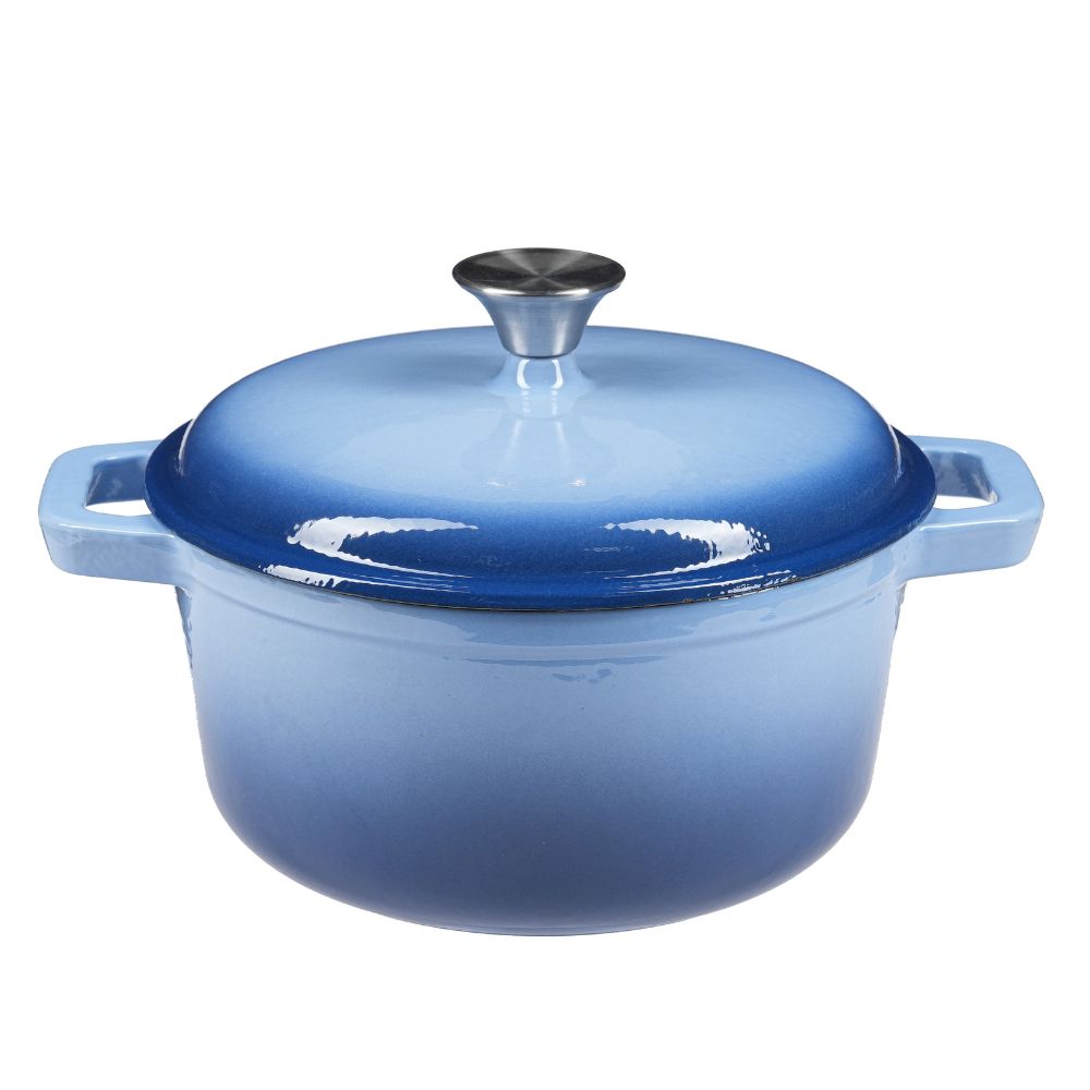 Casserole en fonte émaillée, bleue, Ф24 cm | Cocotte en fonte |  |