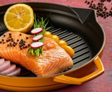 Poêle grill en fonte