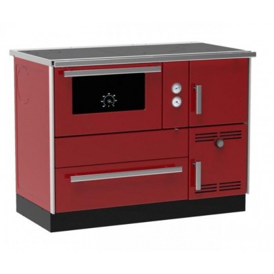 Cuisinière à bois, bouilleur Alfa Plam Alfa Term 35, Rouge, 32kW - Rechercher