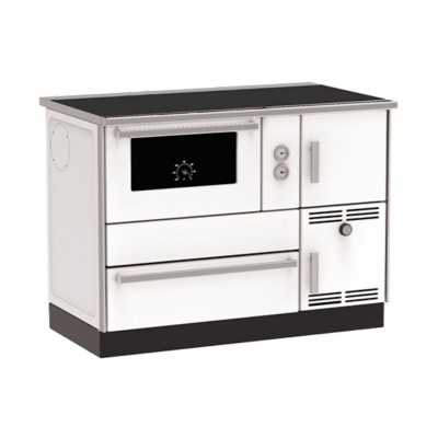 Cuisinière à bois, bouilleur Alfa Plam Alfa Term 35, Blanc, 32kW - Rechercher