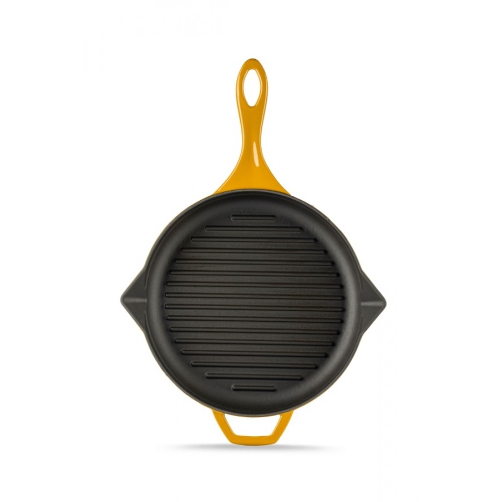 Poêle grill en fonte émaillée Hosse, Dijon, Ф24cm | Poêle grill en fonte | Poêle en fonte |