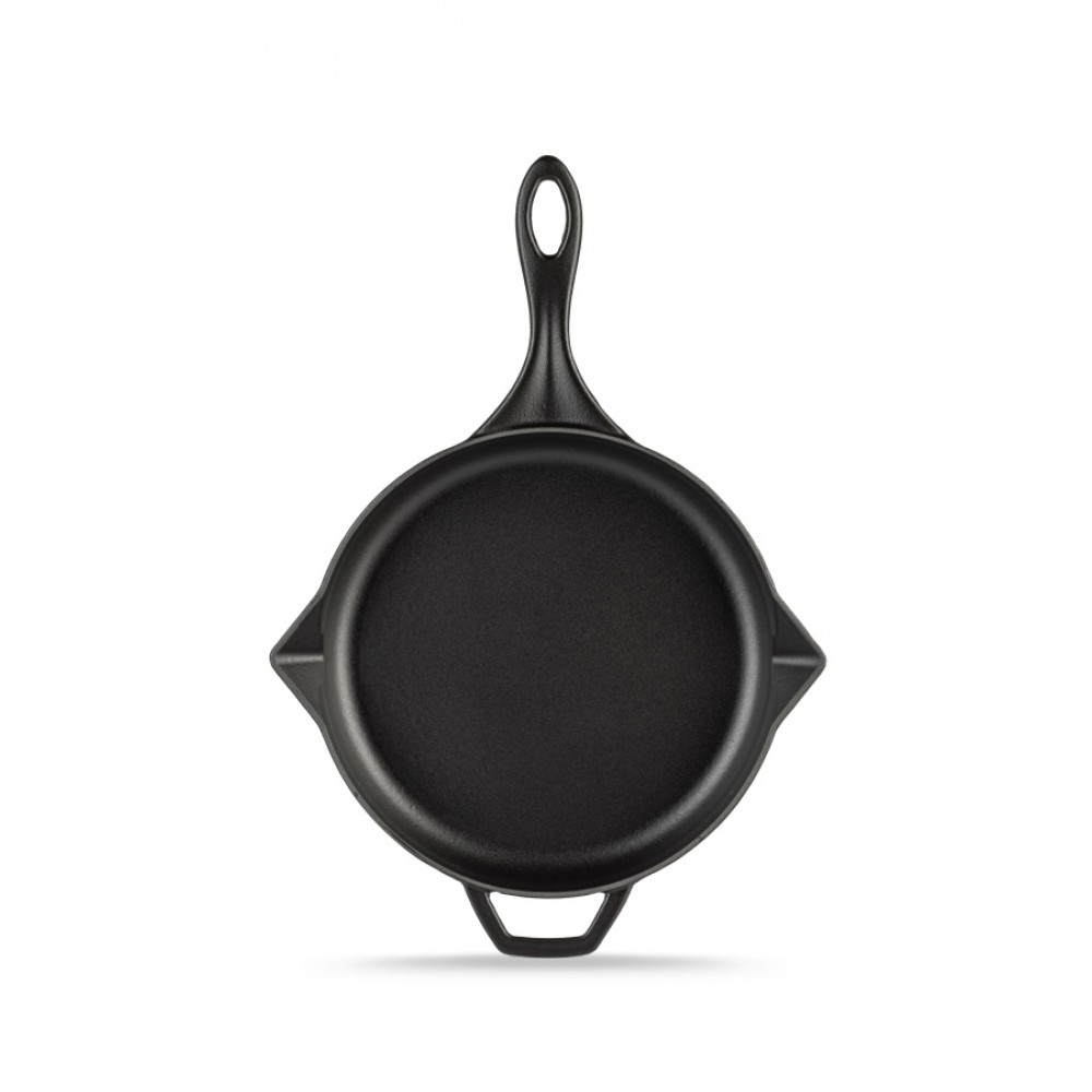 Poêle en fonte émaillée Hosse, Black Onyx, Ф24cm | Poêle plate en fonte | Poêle en fonte |