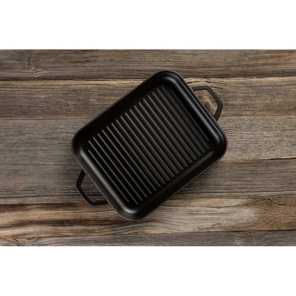 Poêle Grill rectangulaire en fonte avec deux poignées Hosse, 26x32cm | Tous les produits |  |