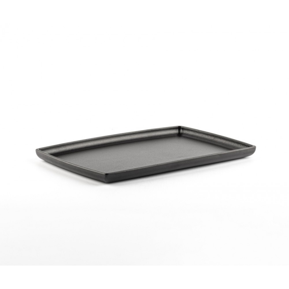 Assiette de service rectangulaire en fonte Hosse, 21x31cm