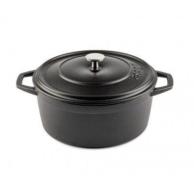 Cocotte en fonte profonde Hosse, Black Onyx, Ф24 - Cocotte en fonte