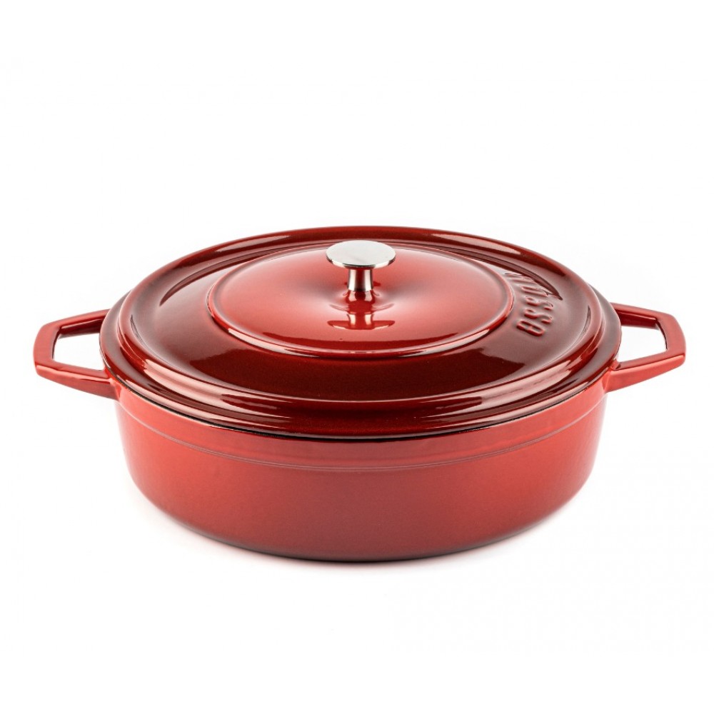 Cocotte peu profonde en fonte Hosse, Rubin, Ф28