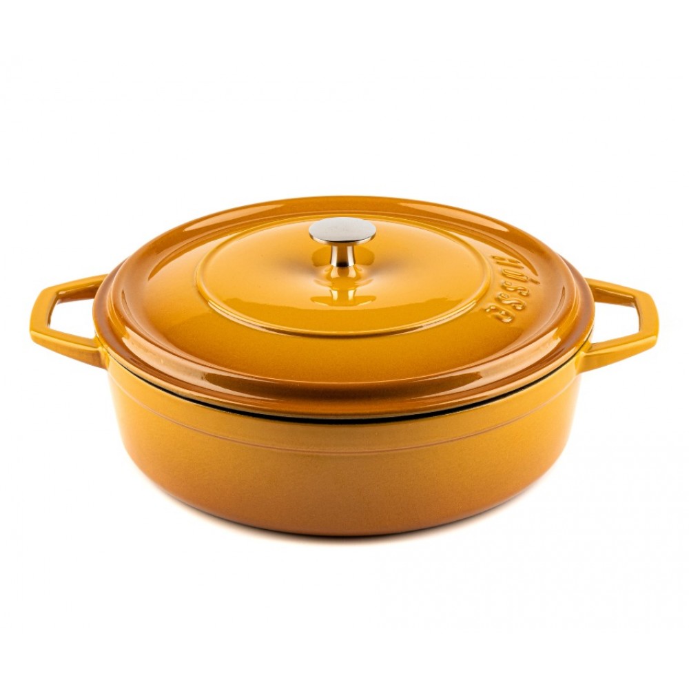 Cocotte peu profonde en fonte Hosse, Dijon, Ф28