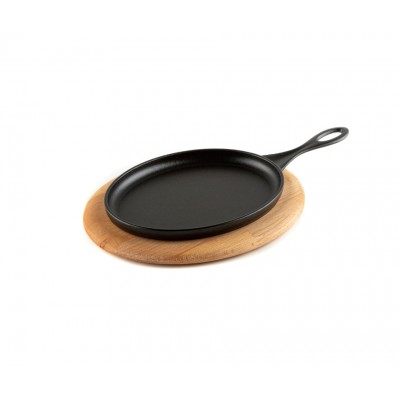 Dessous de plat en bois pour poêle ovale en fonte Hosse HSFT1825 - Dessous de plat en bois