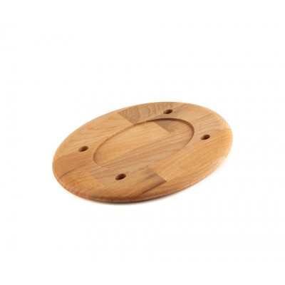 Dessous de plat en bois pour assiette ovale Hosse HSOISK1728, 17x28cm - Dessous de plat en bois