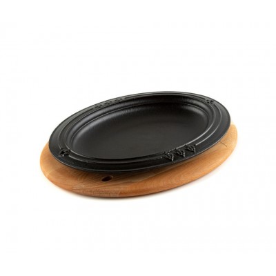 Dessous de plat en bois pour assiette ovale Hosse HSOISK2533, 25x33cm - Dessous de plat en bois