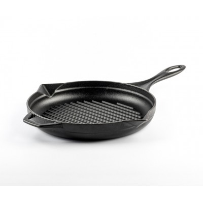 Poêle grill en fonte émaillée Hosse, Black Onyx, Ф24cm - Poêle grill en fonte