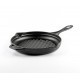 Poêle grill en fonte émaillée Hosse, Black Onyx, Ф24cm | Poêle grill en fonte | Poêle en fonte |
