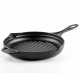 Poêle grill en fonte émaillée Hosse, Black Onyx, Ф28cm | Poêle grill en fonte | Poêle en fonte |