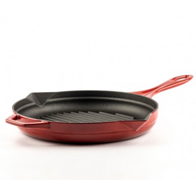 Poêle grill en fonte émaillée Hosse, Rubin, Ф28cm - Poêle grill en fonte
