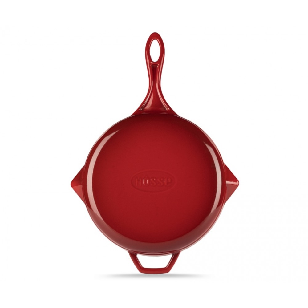 Poêle grill en fonte émaillée Hosse, Rubin, Ф28cm | Poêle grill en fonte | Poêle en fonte |