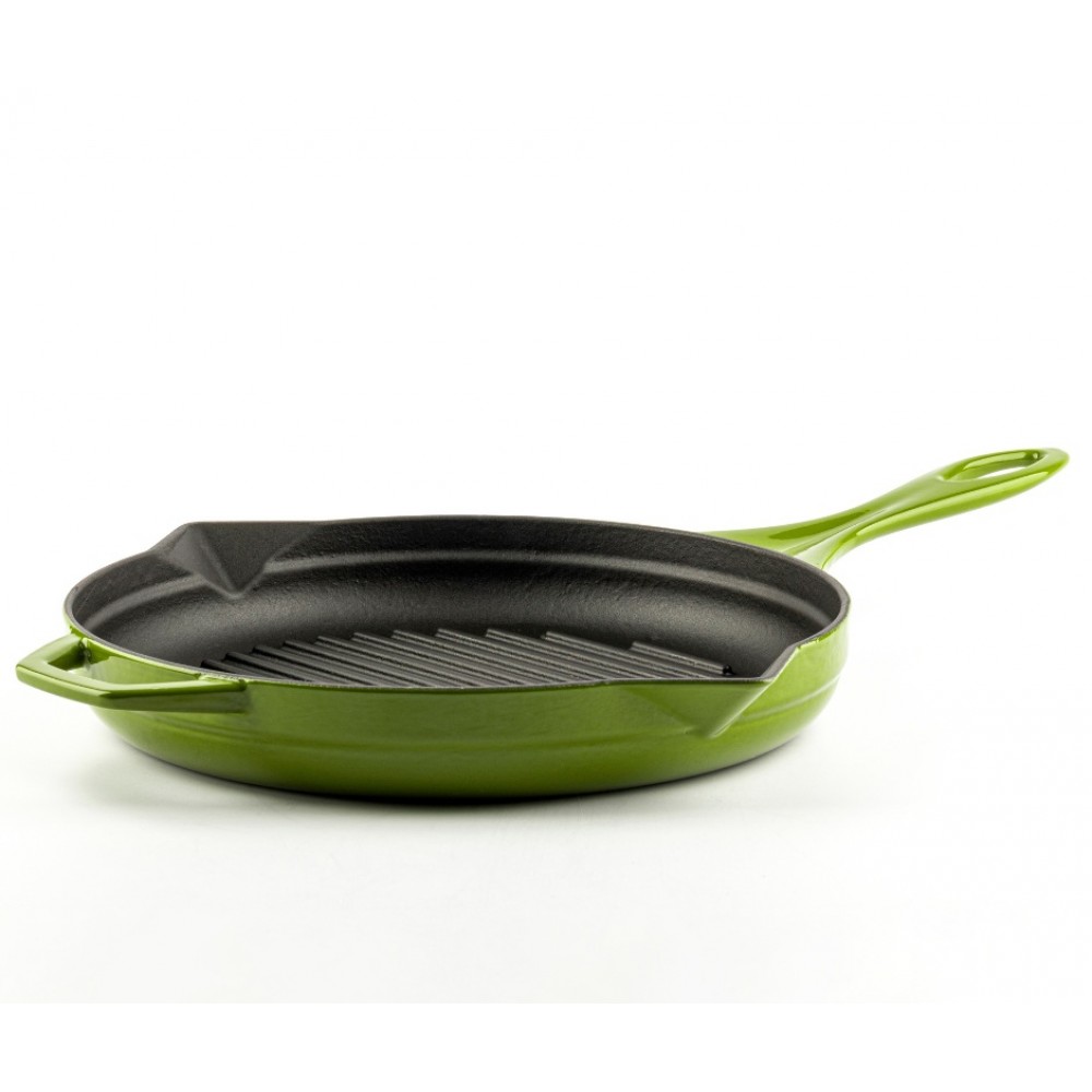 Poêle grill en fonte émaillée Hosse, Bamboo, Ф28cm