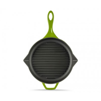 Poêle grill en fonte émaillée Hosse, Bamboo, Ф28cm - Poêle grill en fonte