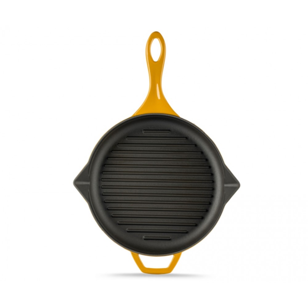 Poêle grill en fonte émaillée Hosse, Dijon, Ф28cm | Poêle grill en fonte | Poêle en fonte |