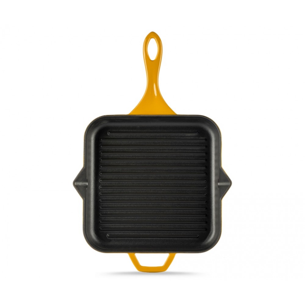 Poêle grill en fonte émaillée Hosse, Dijon, 28х28cm | Poêle grill en fonte | Poêle en fonte |