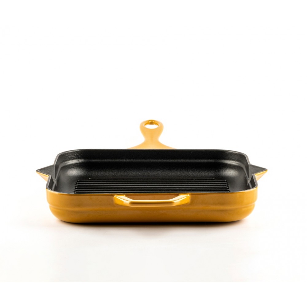 Poêle grill en fonte émaillée Hosse, Dijon, 28х28cm | Poêle grill en fonte | Poêle en fonte |