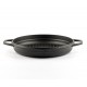 Poêle grill en fonte émaillée Hosse, Black Onyx, Ф22cm | Poêle plate en fonte | Poêle en fonte |
