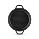 Poêle grill en fonte émaillée Hosse, Black Onyx, Ф22cm | Poêle plate en fonte | Poêle en fonte |