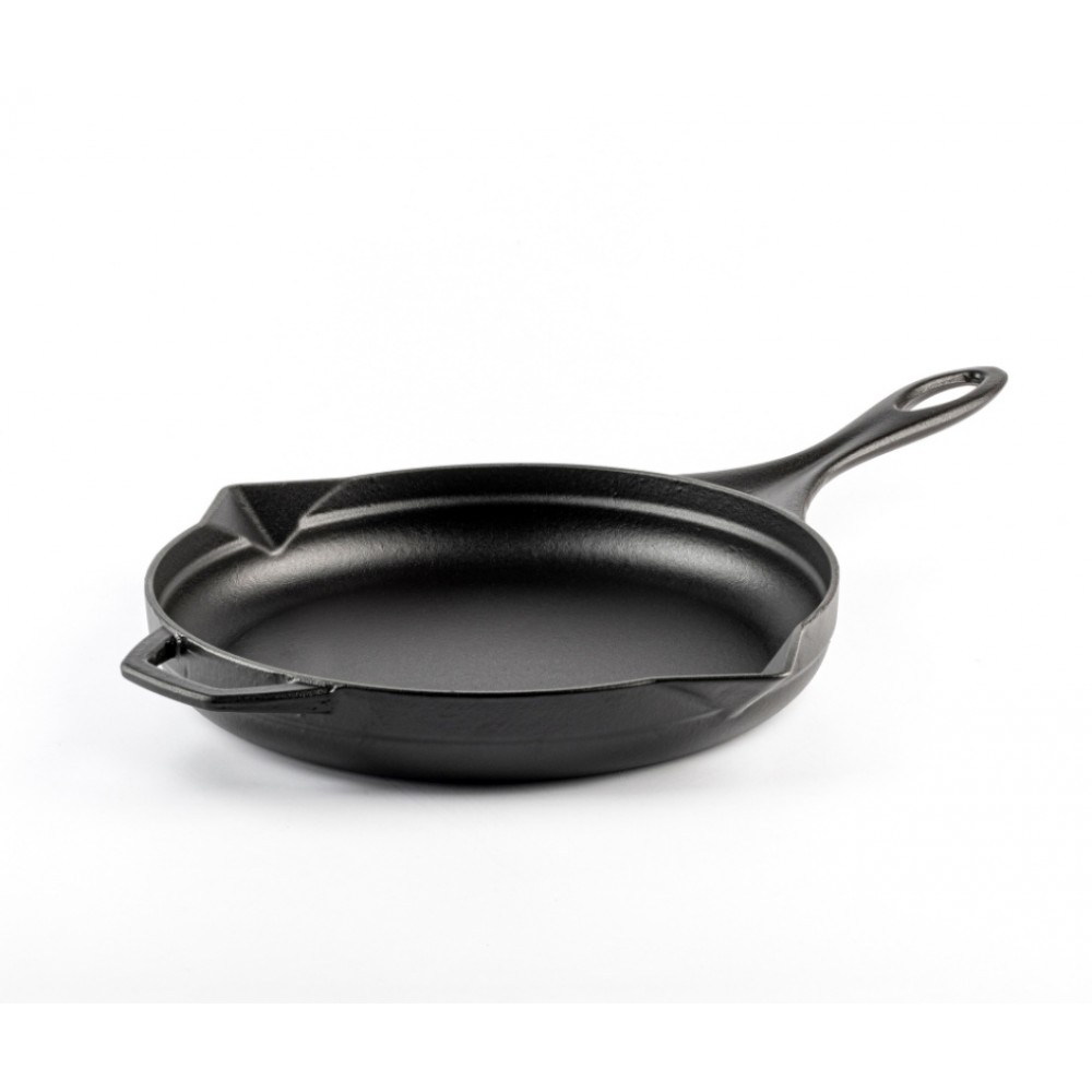 Poêle en fonte émaillée Hosse, Black Onyx, Ф24cm | Poêle plate en fonte | Poêle en fonte |