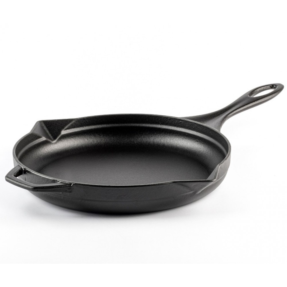 Poêle en fonte émaillée Hosse, Black Onyx, Ф28cm | Poêle plate en fonte | Poêle en fonte |