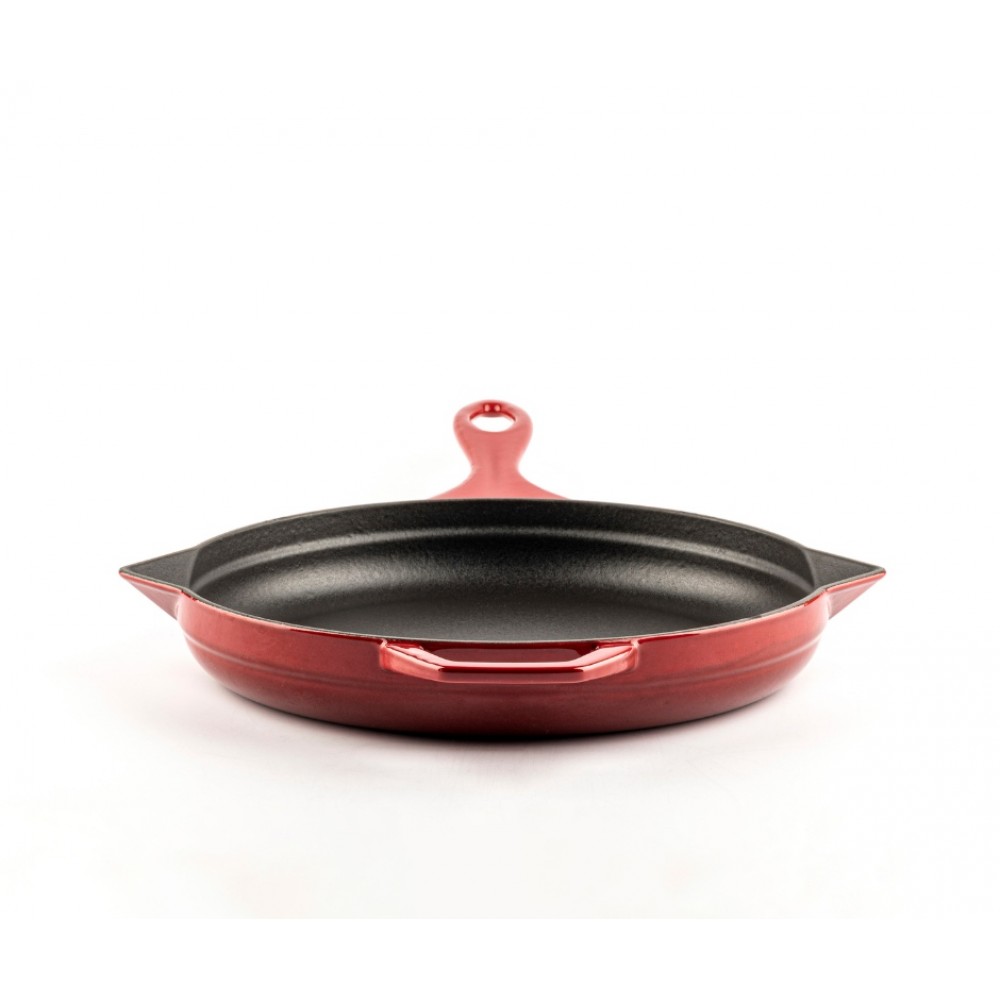 Poêle en fonte émaillée Hosse, Rubin, Ф28cm | Poêle plate en fonte | Poêle en fonte |
