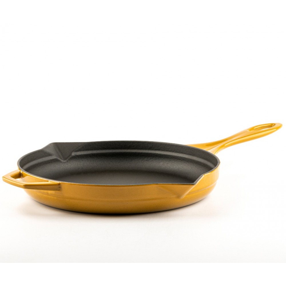 Poêle en fonte émaillée Hosse, Dijon, Ф28cm | Poêle plate en fonte | Poêle en fonte |