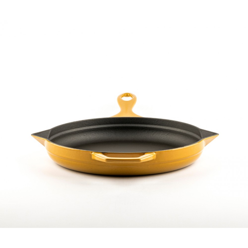 Poêle en fonte émaillée Hosse, Dijon, Ф28cm | Poêle plate en fonte | Poêle en fonte |