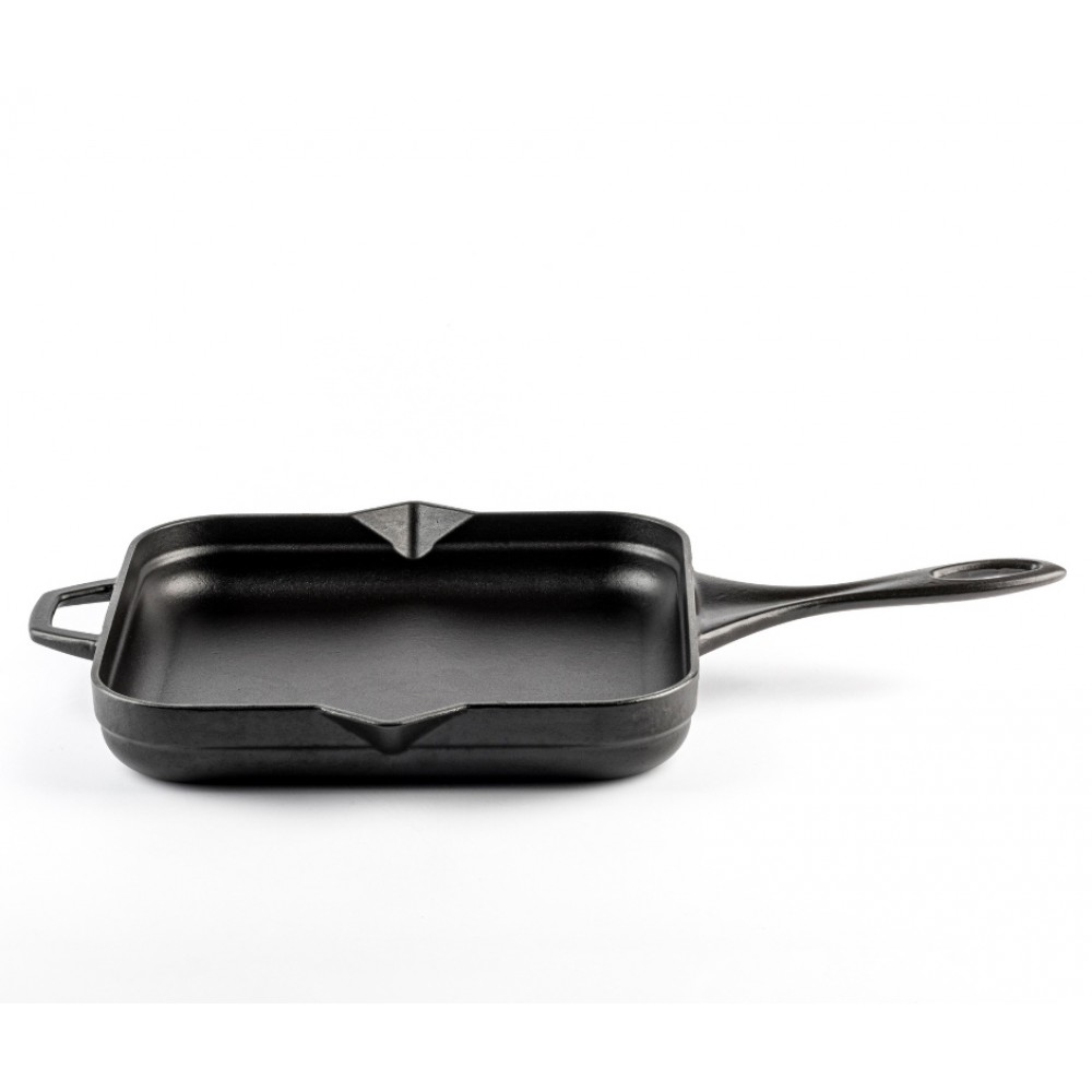 Poêle en fonte émaillée Hosse, Black Onyx, 28x28cm | Poêle plate en fonte | Poêle en fonte |