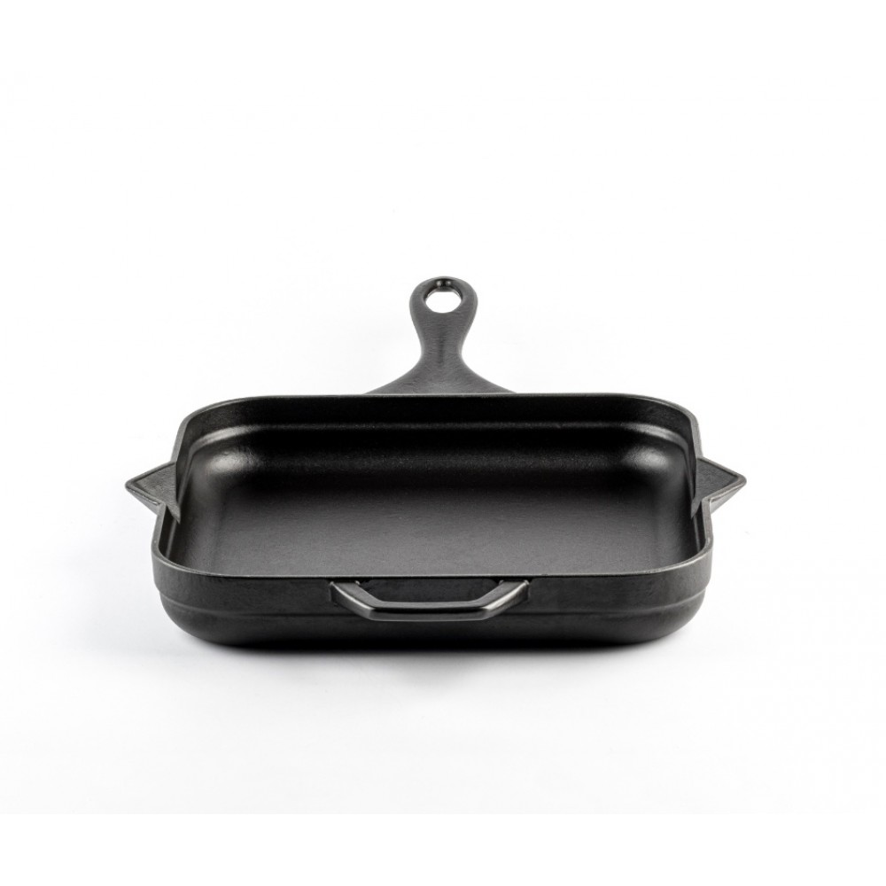 Poêle en fonte émaillée Hosse, Black Onyx, 28x28cm | Poêle plate en fonte | Poêle en fonte |