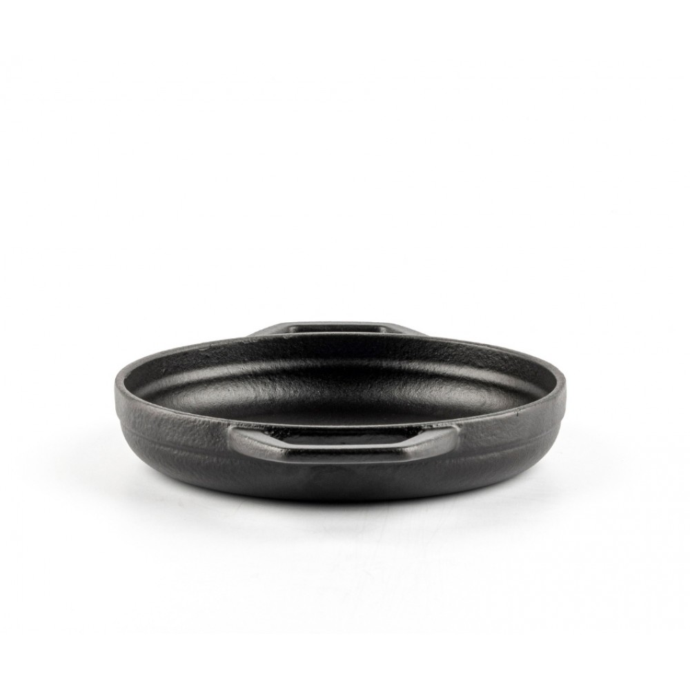 Poêle en fonte avec deux poignées émaillée Hosse, Black Onyx, Ф16cm | Poêle plate en fonte | Poêle en fonte |