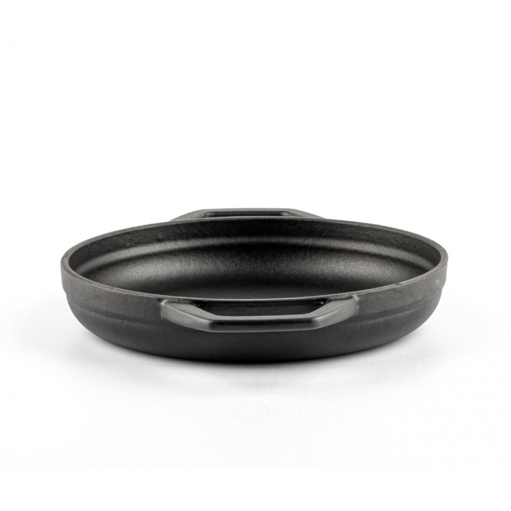 Poêle en fonte avec deux poignées émailléeHosse, Black Onyx, Ф19cm | Poêle plate en fonte | Poêle en fonte |