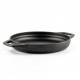 Poêle en fonte avec deux poignées émaillée Hosse, Black Onyx, Ф22cm | Poêle plate en fonte | Poêle en fonte |