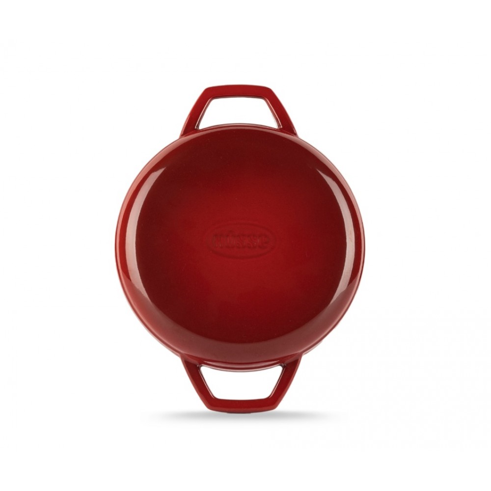 Poêle en fonte avec deux poignées émaillée Hosse, Rubin, Ф19cm | Poêle plate en fonte | Poêle en fonte |