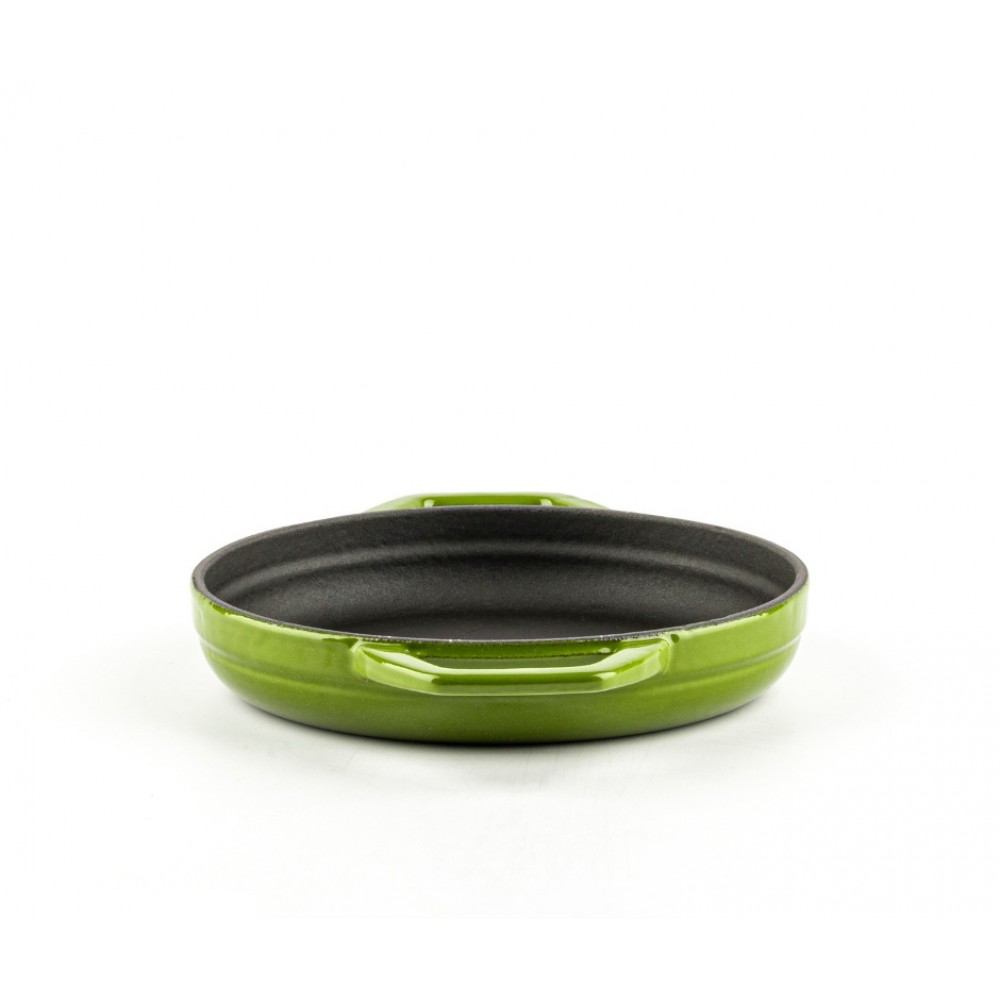 Poêle en fonte avec deux poignées émaillée Hosse, Bamboo, Ф16cm | Poêle plate en fonte | Poêle en fonte |
