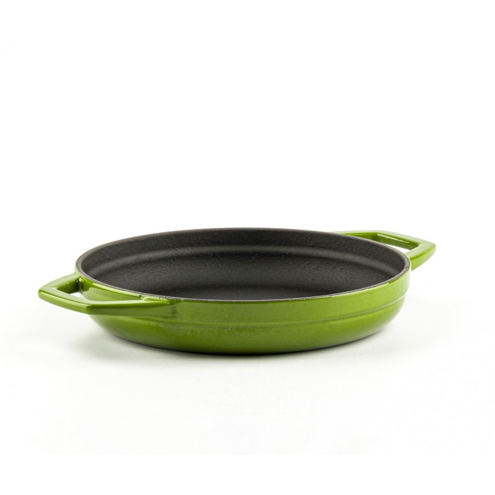 Poêle en fonte avec deux poignées émaillée Hosse, Bamboo, Ф19cm | Poêle plate en fonte | Poêle en fonte |