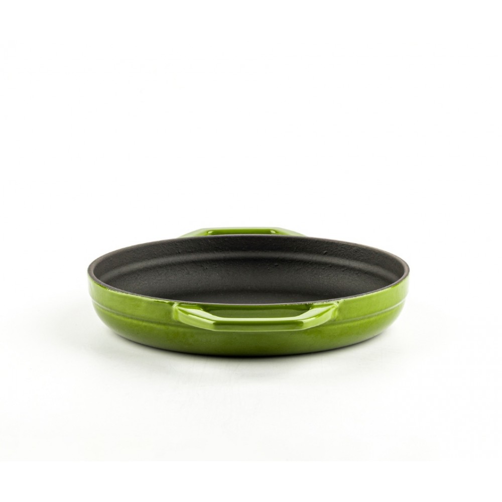 Poêle en fonte avec deux poignées émaillée Hosse, Bamboo, Ф19cm | Poêle plate en fonte | Poêle en fonte |