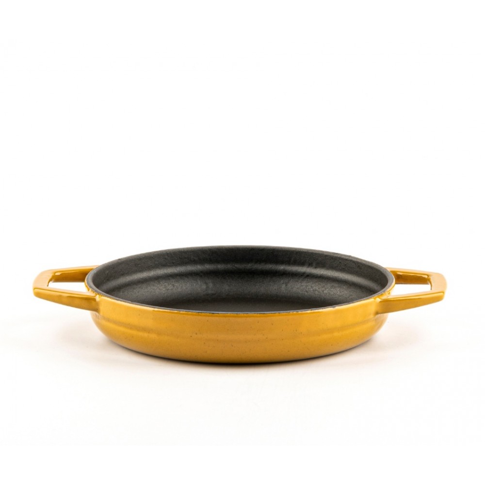 Poêle en fonte avec deux poignées émaillée Hosse, Dijon, Ф16cm | Poêle plate en fonte | Poêle en fonte |