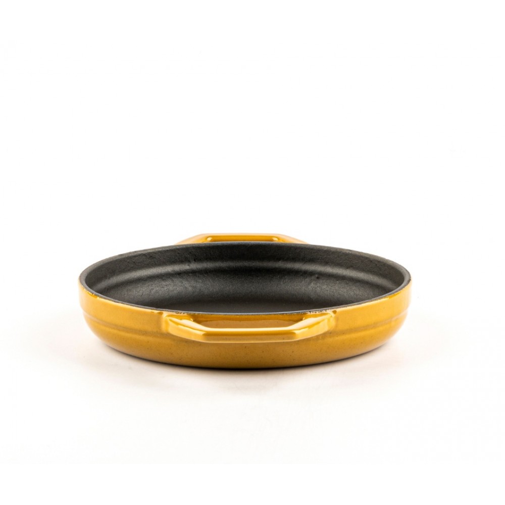Poêle en fonte avec deux poignées émaillée Hosse, Dijon, Ф16cm | Poêle plate en fonte | Poêle en fonte |