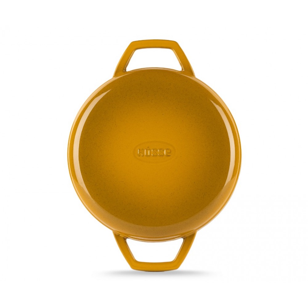 Poêle en fonte avec deux poignées émaillée Hosse, Dijon, Ф22cm | Poêle plate en fonte | Poêle en fonte |