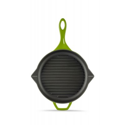 Poêle grill en fonte émaillée Hosse, Bamboo, Ф24cm - Poêle grill en fonte