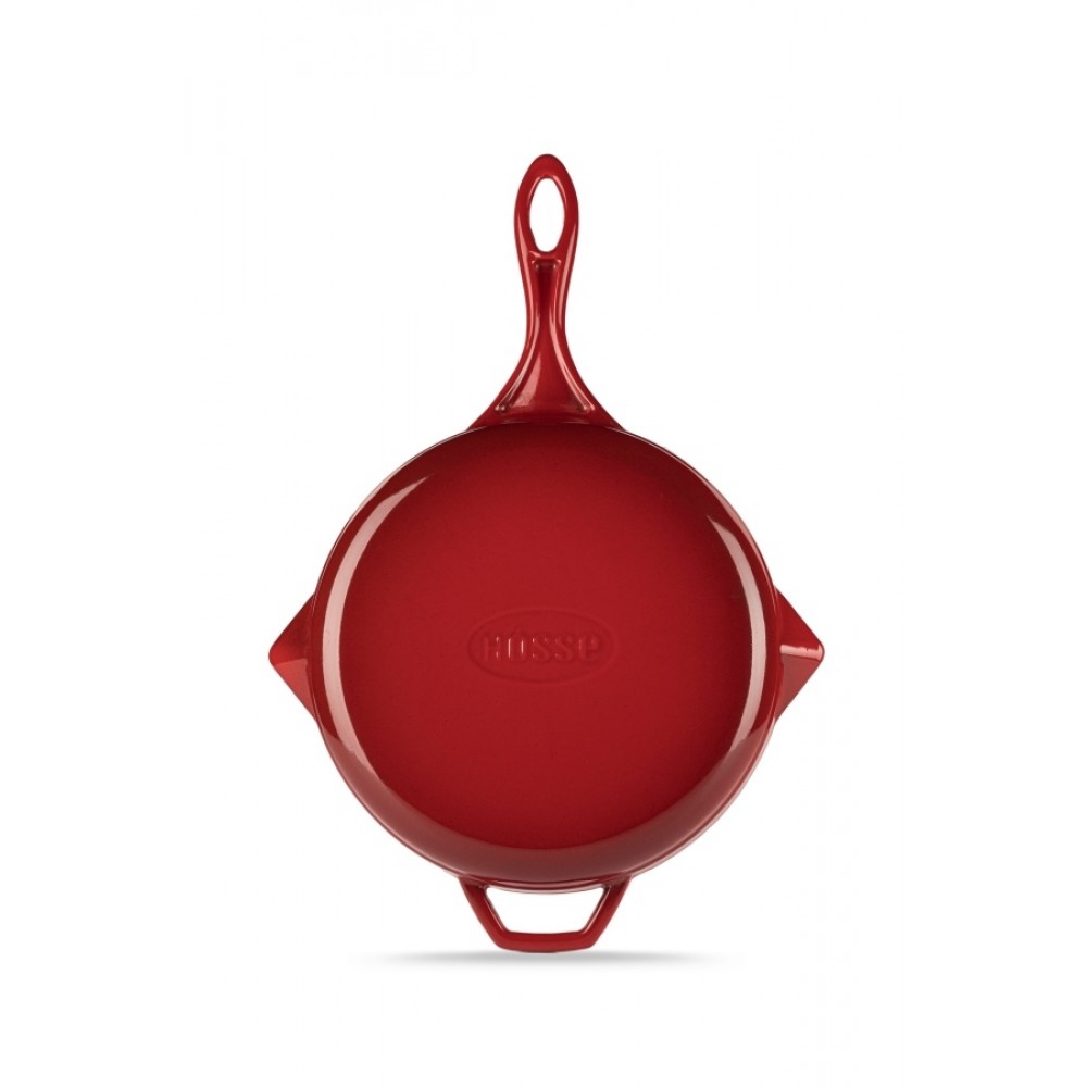 Poêle en fonte émaillée Hosse, Rubin, Ф24cm | Poêle plate en fonte | Poêle en fonte |