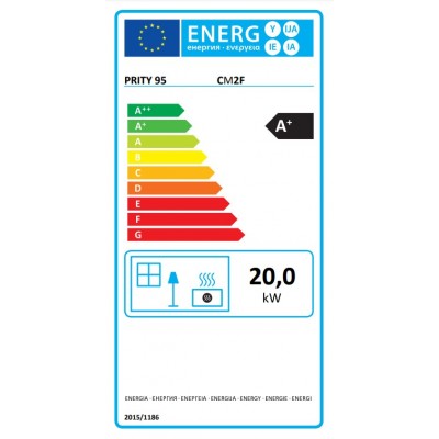 Insert cheminée Prity CM2F, 20kW - Insert cheminées
