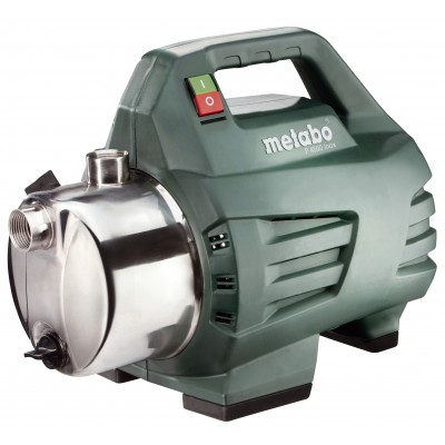 Pompe de jardin pour eau claire Metabo P 4500 INOX, 1" – puissance 1300 W, débit 75 l/min (4500 l/h), hauteur manométrique 48 m. - Pompe a eau