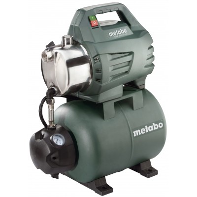 Pompe hydrophore monophasée METABO HWW 3500/25 INOX – puissance 900 W, débit 3500 l/h, hauteur manométrique 45 m, capacité du réservoir 24 L - Rechercher