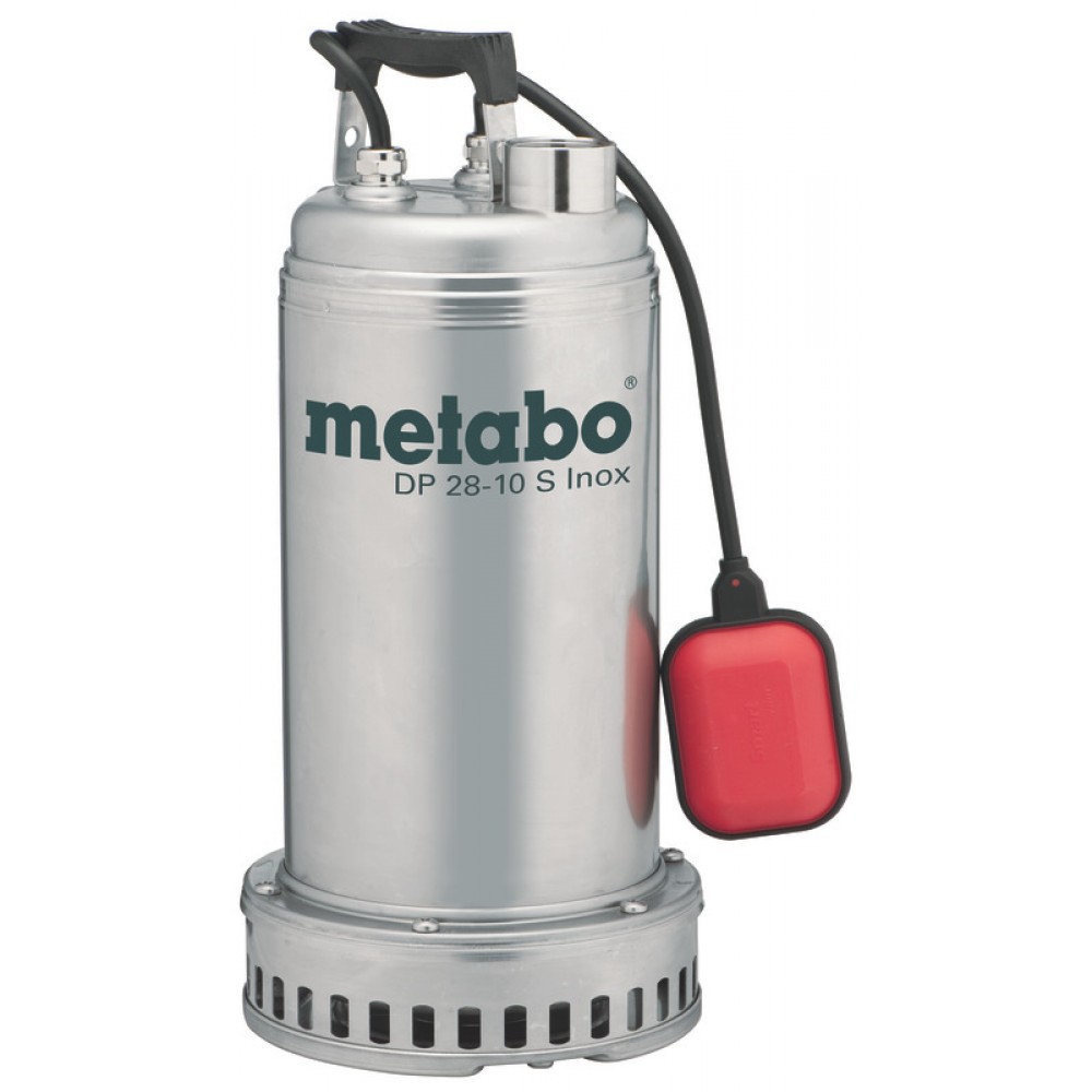 Pompe de drainage monophasée pour eaux sales Metabo DP 28-10 S Inox – puissance 1850 W, débit 28 000 l/h, hauteur manométrique 17 m | Pompes centrifuges | Pompe a eau |
