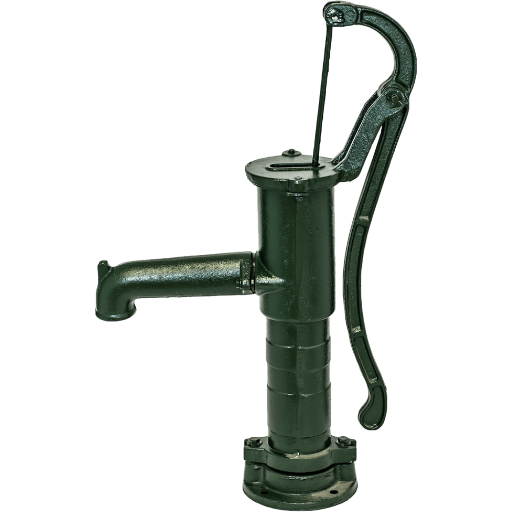 Pompe à eau manuelle Hydro-Fix, verte, longueur 660 mm, fonte, taille 1 1/4″